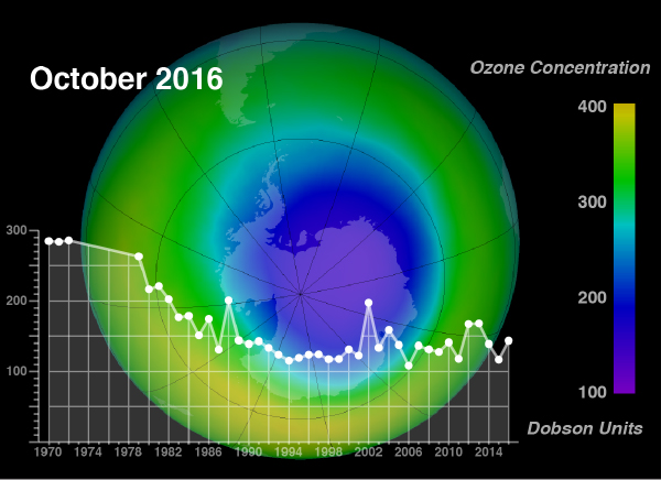 OMI continues to observe stratospheric ozone